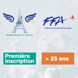 Pack Cotisation • ACDIF Pilote Avion ➔ 1ere inscription > 25 ans
