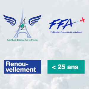 Pack Cotisation • ACDIF Pilote Avion ➔ Renouvellement inscription < 25 ans