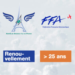 Pack Cotisation • ACDIF Pilote Avion ➔ Renouvellement inscription > 25 ans