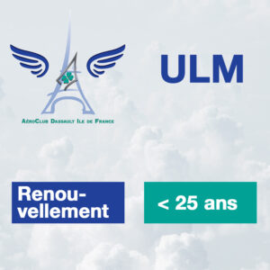 Pack Cotisation • ACDIF ULM ➔ Renouvellement inscription < 25 ans